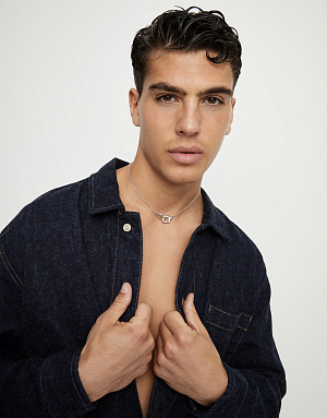 Купить Тонкое ожерелье карабин Ser Inseparable, с серебром - Фото 10