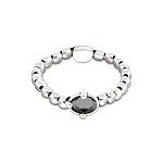 Браслет Ser Deslumbrante с черным кристаллом, с серебром