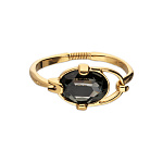 Жесткий браслет Ser Deslumbrante с серым кристаллом, с золотом