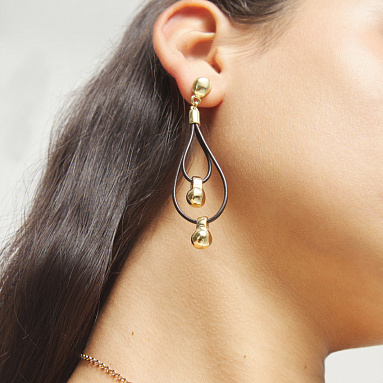 UNOde50 Серьги Гравитация Gravity, с золотом onesize PEN1061MARORO0U, фото 4