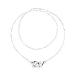 Двойное ожерелье карабин Ser Inseparable, с серебром