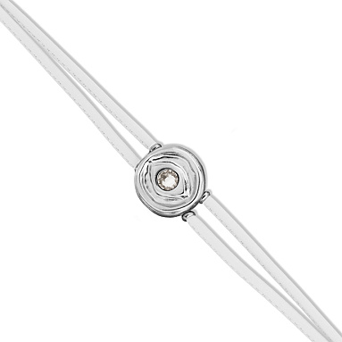 Купить Кожаный браслет глаз Ser Intuitiva с белым кристаллом, с серебром - Фото 8