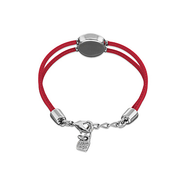 Купить Кожаный браслет глаз Ser Intuitiva с темно-розовым кристаллом, с серебром - Фото 7