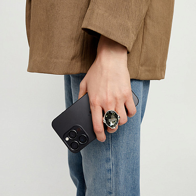 Купить Кольцо Ser Deslumbrante с круглым серым кристаллом, с серебром - Фото 7