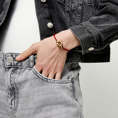 Купить Браслет Ser Inseparable, красный, с золотом - Фото 9