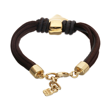 Купить Кожаный браслет Пути Beat, с золотом - Фото 7