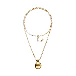 UNOde50 Колье Точка притяжения Gravity, с золотом, COL2050ORO0000U