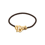 Браслет Ser Inseparable, коричневый, с золотом