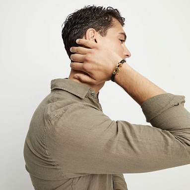 Купить Двойной браслет карабин Ser Inseparable, с золотом - Фото 10