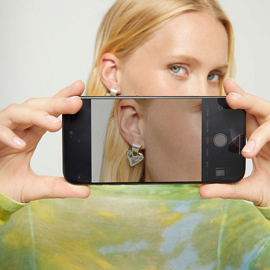 Купить Серьги Сердце Beat, с серебром - Фото 7