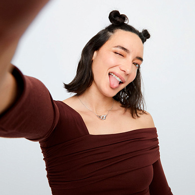 UNOde50 Тонкое ожерелье карабин Ser Inseparable, с серебром onesize COL2023MTL0000U, фото 4