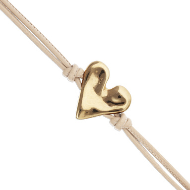 Купить Кожаный браслет Привязанность Beat, с золотом и бежевой кожей - Фото 8