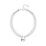 UNOde50 Колье Мотивы Gravity, с серебром, COL2051MTL0000U