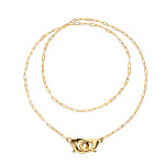 Двойное ожерелье карабин Ser Inseparable, с золотом