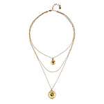 Ожерелье глаз Ser Intuitiva с зеленым кристаллом, с золотом