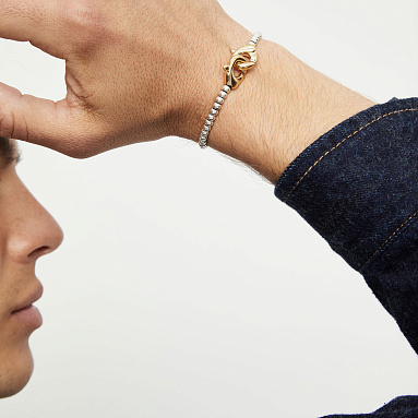 Купить Браслет Ser Inseparable с золотым карабином, с серебром - Фото 10