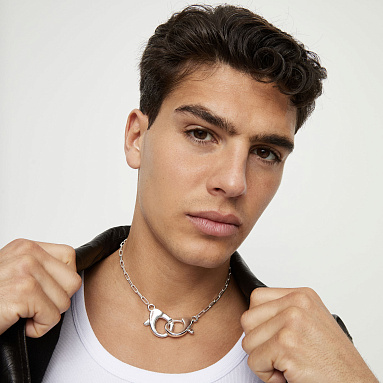 Купить Крупный чокер карабин Ser Inseparable, с серебром - Фото 9