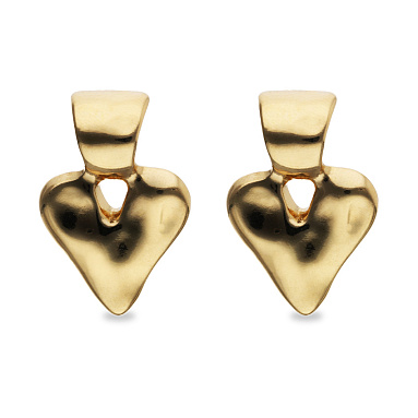 Купить Серьги Сердце Beat, с золотом - Фото 6