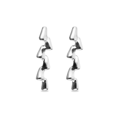 Купить Серьги Капли смолы ROOTS, с серебром - Фото 6