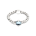 Браслет Ser Deslumbrante с голубым кристаллом, с серебром