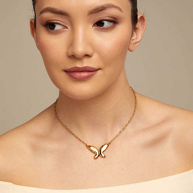 Купить Ожерелье Butterfly effect с золотом - Фото 4