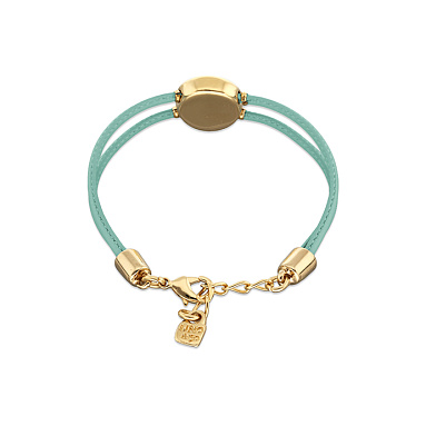 Купить Кожаный браслет глаз Ser Intuitiva с бирюзовым кристаллом, с золотом - Фото 7