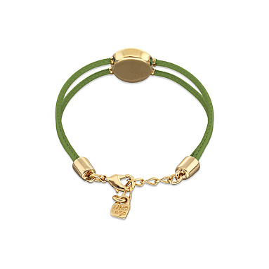 Купить Кожаный браслет глаз Ser Intuitiva с зеленым кристаллом, с золотом - Фото 7