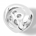 Кольцо Melted button с серебром