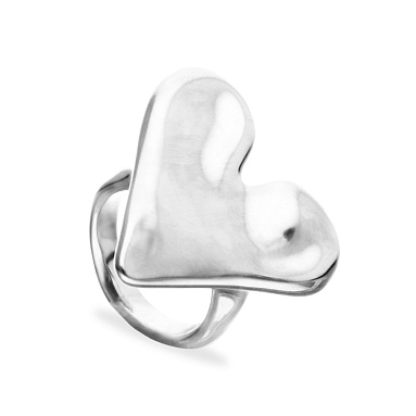 Купить Кольцо Сердце Beat, с серебром - Фото 6