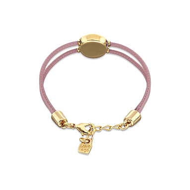 Купить Кожаный браслет глаз Ser Intuitiva с сиреневым кристаллом, с золотом - Фото 5