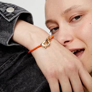 Купить Браслет Ser Inseparable, оранжевый, с золотом - Фото 10