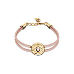 Кожаный браслет глаз Ser Intuitiva с черным кристаллом, с золотом