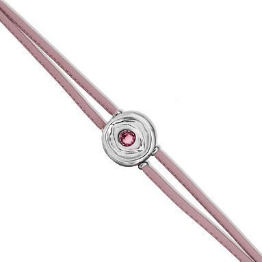 Купить Кожаный браслет глаз Ser Intuitiva с сиреневым кристаллом, с серебром - Фото 8